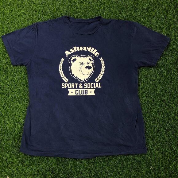 Men's Navy Asheville Sport & Social Club Graphic Tee - Picture 1 of 3
